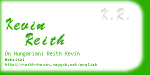 kevin reith business card